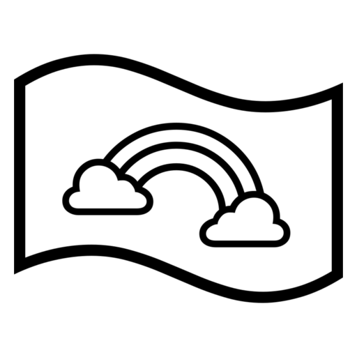 Rainbow Flag as drawn by Noto Emoji in 17.0