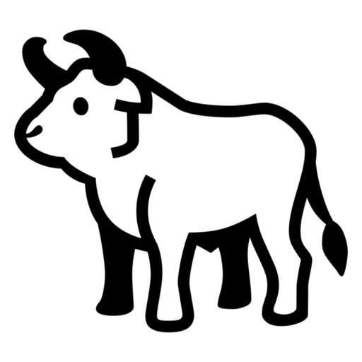 Ox as drawn by Noto Emoji in 17.0