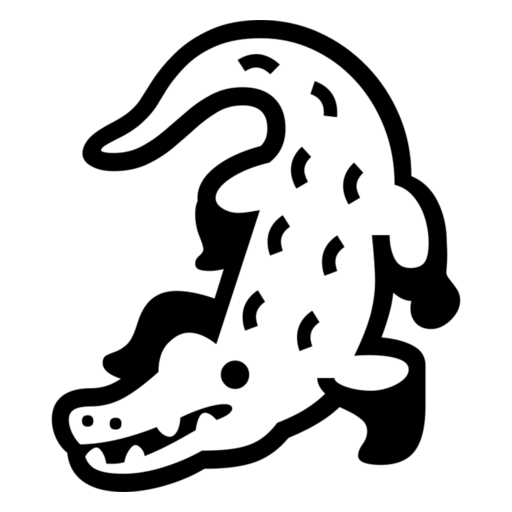 Crocodile as drawn by Noto Emoji in 17.0
