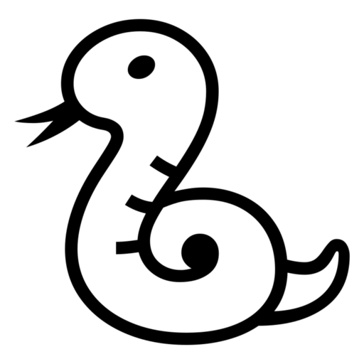 Snake as drawn by Noto Emoji in 17.0