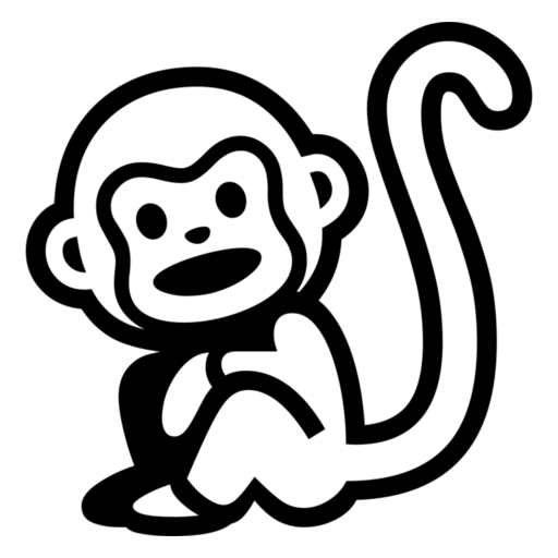 Monkey as drawn by Noto Emoji in 17.0