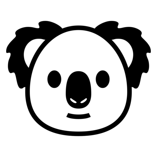 Koala as drawn by Noto Emoji in 17.0