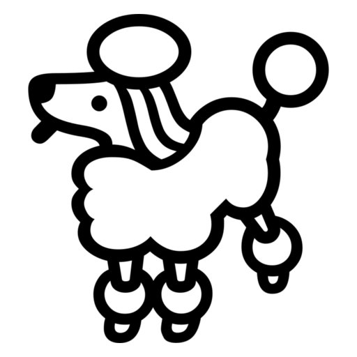 Poodle as drawn by Noto Emoji in 17.0