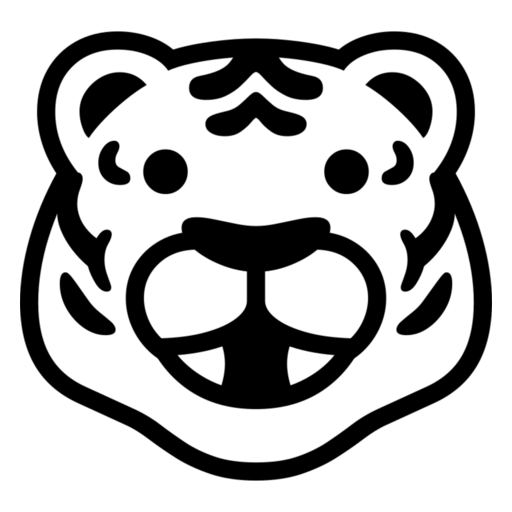 Tiger Face as drawn by Noto Emoji in 17.0
