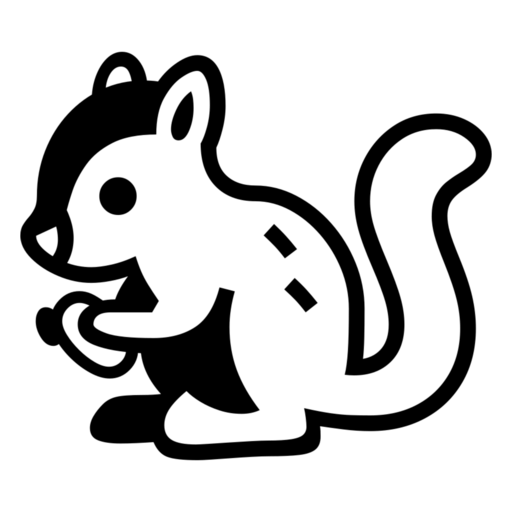 Chipmunk as drawn by Noto Emoji in 17.0