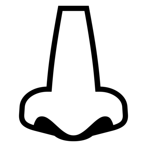 Nose as drawn by Noto Emoji in 17.0