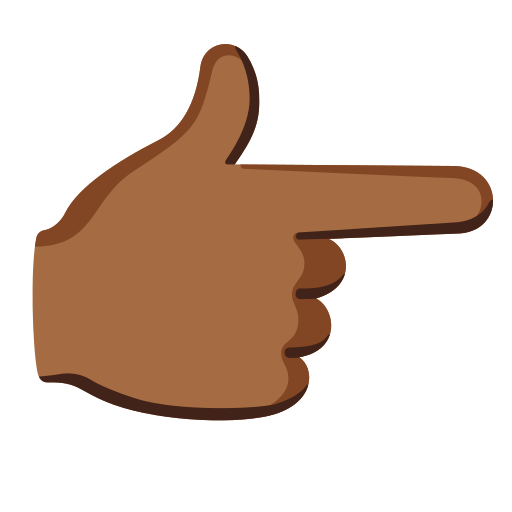 Backhand Index Pointing Right: Medium-Dark Skin Tone, the design in this release
