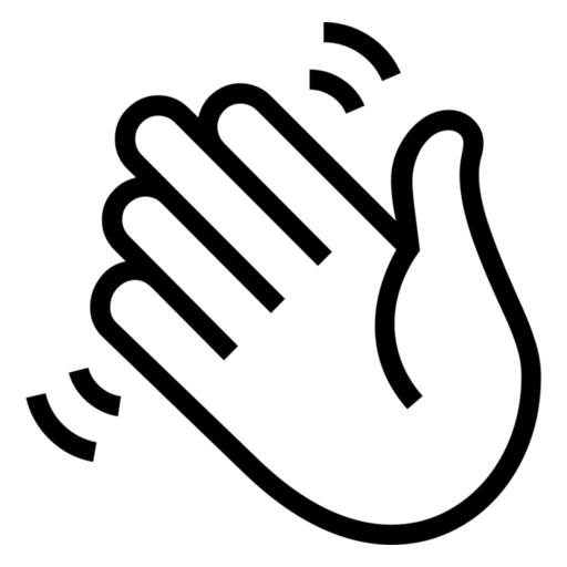 Waving Hand: Medium-Light Skin Tone as drawn by Noto Emoji in 17.0