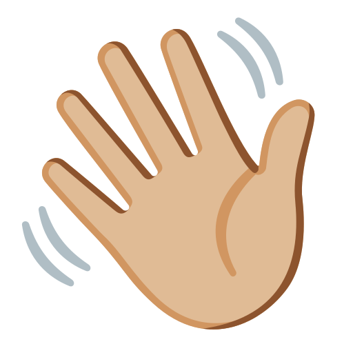 Waving Hand: Medium-Light Skin Tone, the design in this release