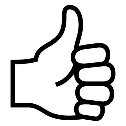 Pulgar Hacia Arriba as drawn by Noto Emoji in 17.0