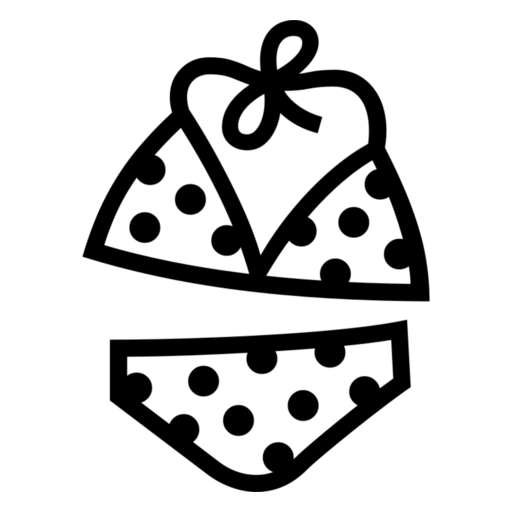 Bikini as drawn by Noto Emoji in 17.0