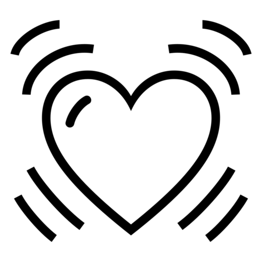 Beating Heart as drawn by Noto Emoji in 17.0