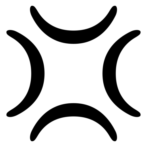 Anger Symbol as drawn by Noto Emoji in 17.0