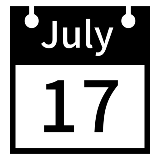 Calendar as drawn by Noto Emoji in 17.0