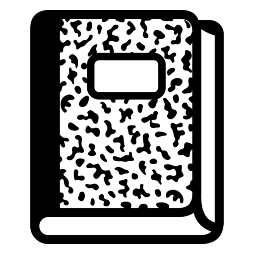 Notebook as drawn by Noto Emoji in 17.0