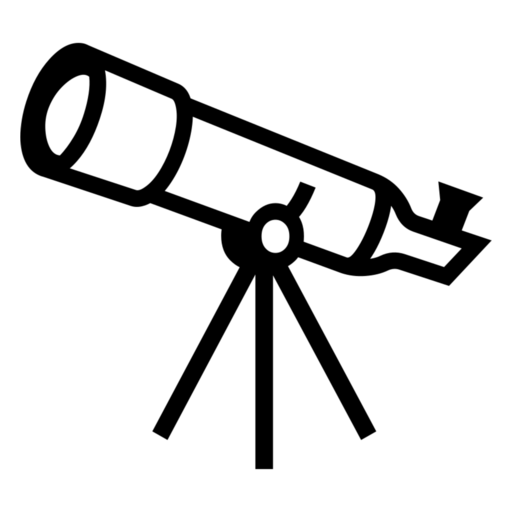 Telescope as drawn by Noto Emoji in 17.0