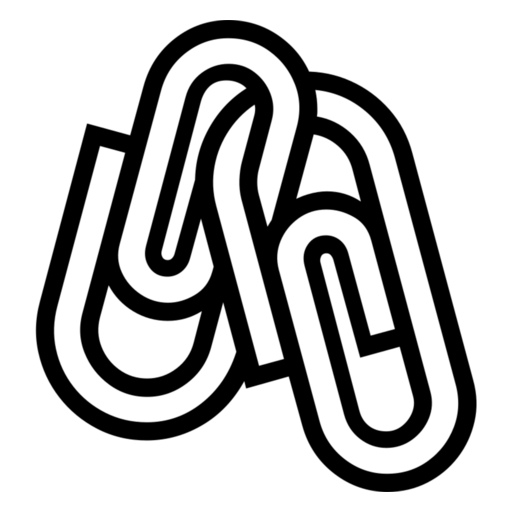 Linked Paperclips as drawn by Noto Emoji in 17.0