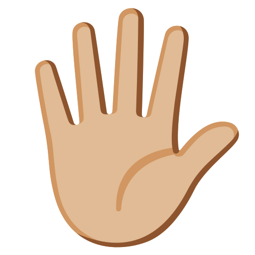 Hand with Fingers Splayed: Medium-Light Skin Tone, the design in this release