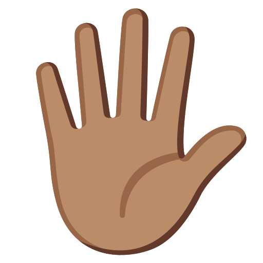 Hand with Fingers Splayed: Medium Skin Tone, the design in this release