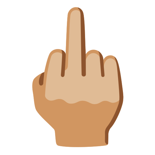 Middle Finger: Medium-Light Skin Tone, the design in this release