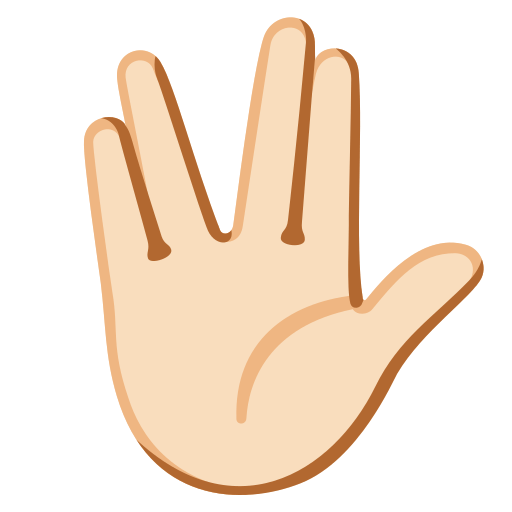 Vulcan Salute: Light Skin Tone, the design in this release