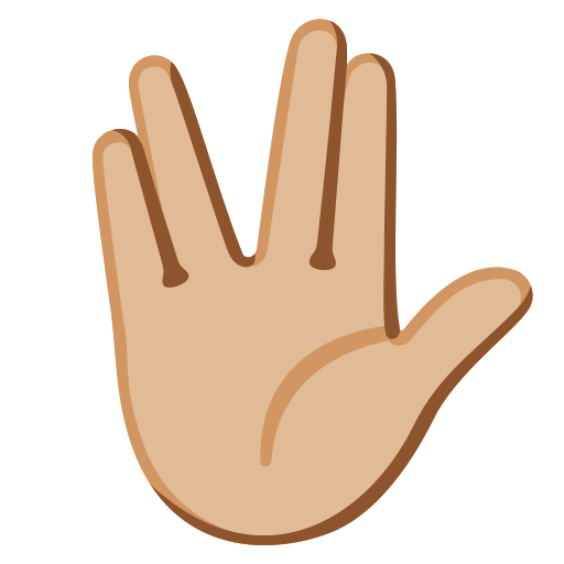 Vulcan Salute: Medium-Light Skin Tone, the design in this release