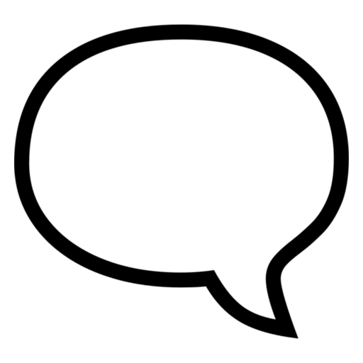 Left Speech Bubble as drawn by Noto Emoji in 17.0