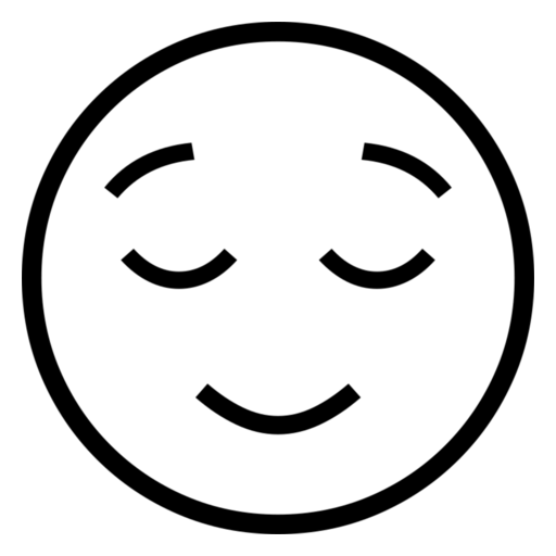 Relieved Face as drawn by Noto Emoji in 17.0