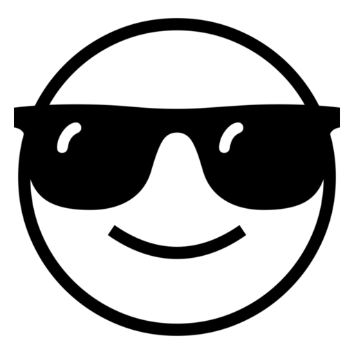 Smiling Face with Sunglasses as drawn by Noto Emoji in 17.0