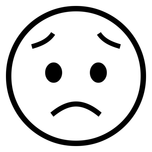 Worried Face as drawn by Noto Emoji in 17.0
