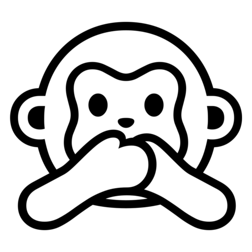 Speak-No-Evil Monkey as drawn by Noto Emoji in 17.0