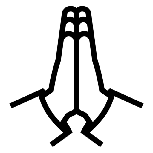 Folded Hands as drawn by Noto Emoji in 17.0