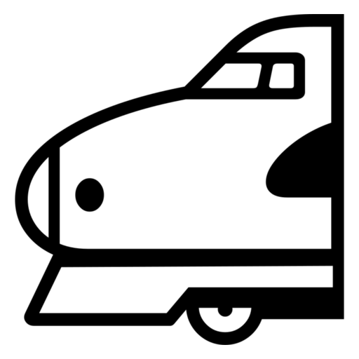 Bullet Train as drawn by Noto Emoji in 17.0