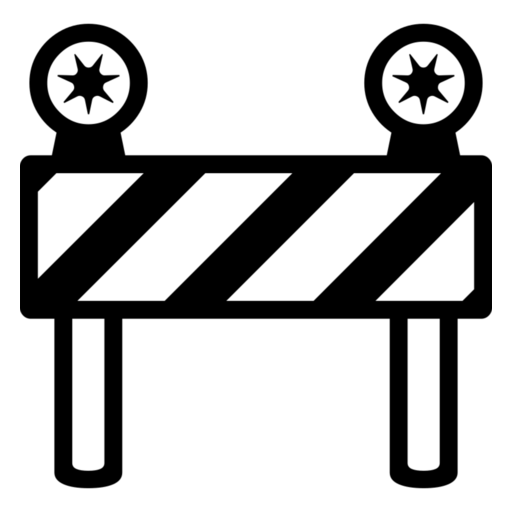 Baustellenabsperrung as drawn by Noto Emoji in 17.0