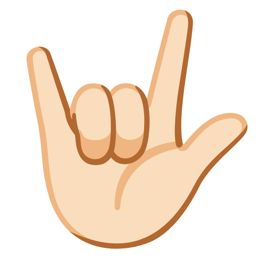 Love-You Gesture: Light Skin Tone, the design in this release