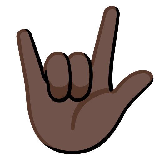 Love-You Gesture: Dark Skin Tone, the design in this release