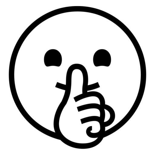 Faccina Che Zittisce as drawn by Noto Emoji in 17.0