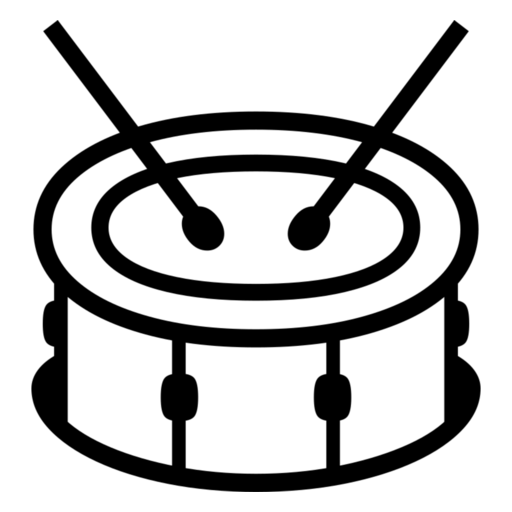 Drum as drawn by Noto Emoji in 17.0