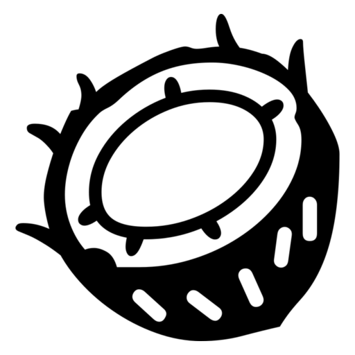 Coconut as drawn by Noto Emoji in 17.0