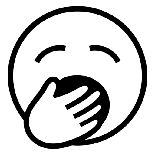 Yawning Face as drawn by Noto Emoji in 17.0