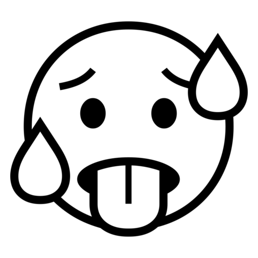 Schwitzendes Gesicht as drawn by Noto Emoji in 17.0
