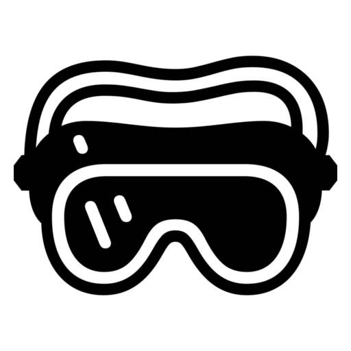 Goggles as drawn by Noto Emoji in 17.0