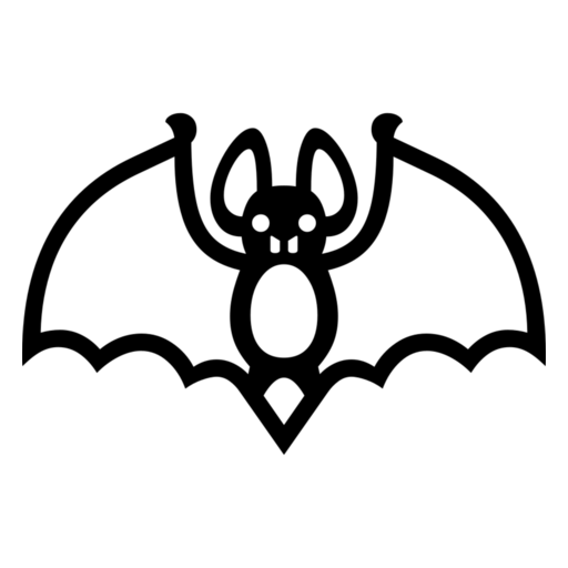 Bat as drawn by Noto Emoji in 17.0