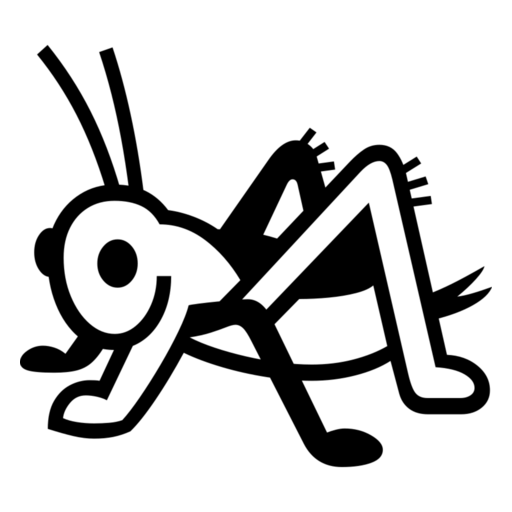 Cricket as drawn by Noto Emoji in 17.0
