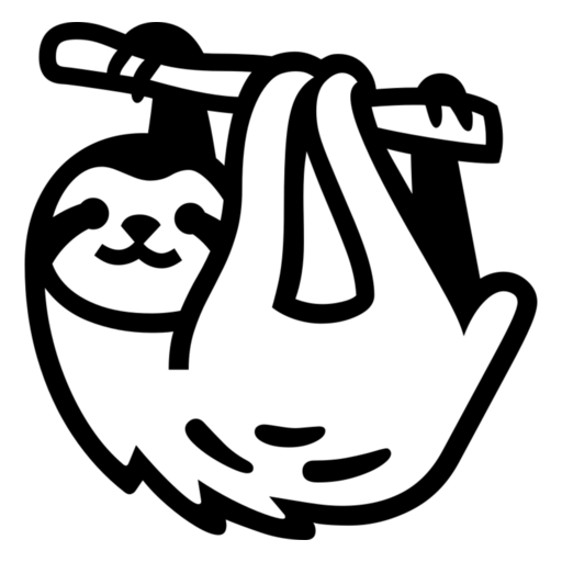 Sloth as drawn by Noto Emoji in 17.0