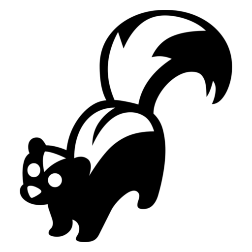 Skunk as drawn by Noto Emoji in 17.0