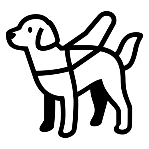Guide Dog as drawn by Noto Emoji in 17.0