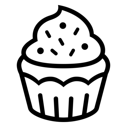 Cupcake as drawn by Noto Emoji in 17.0