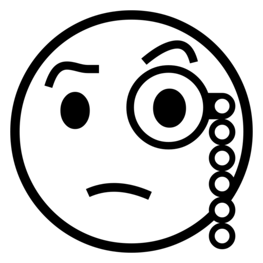 Face with Monocle as drawn by Noto Emoji in 17.0