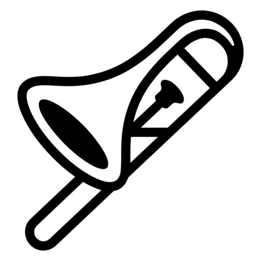 Trombone as drawn by Noto Emoji in 17.0